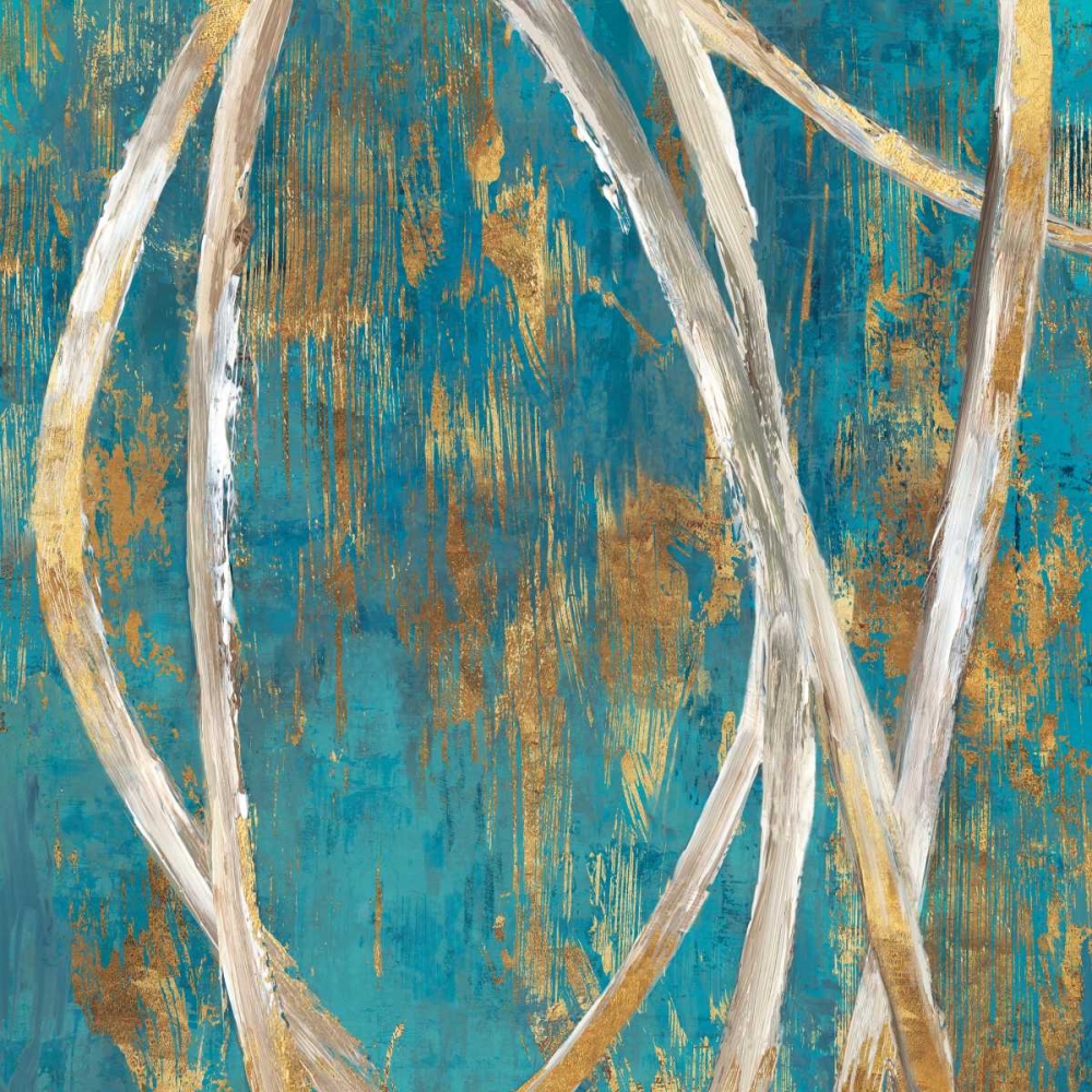 Teal Abstract I art print by PI Galerie for $57.95 CAD
