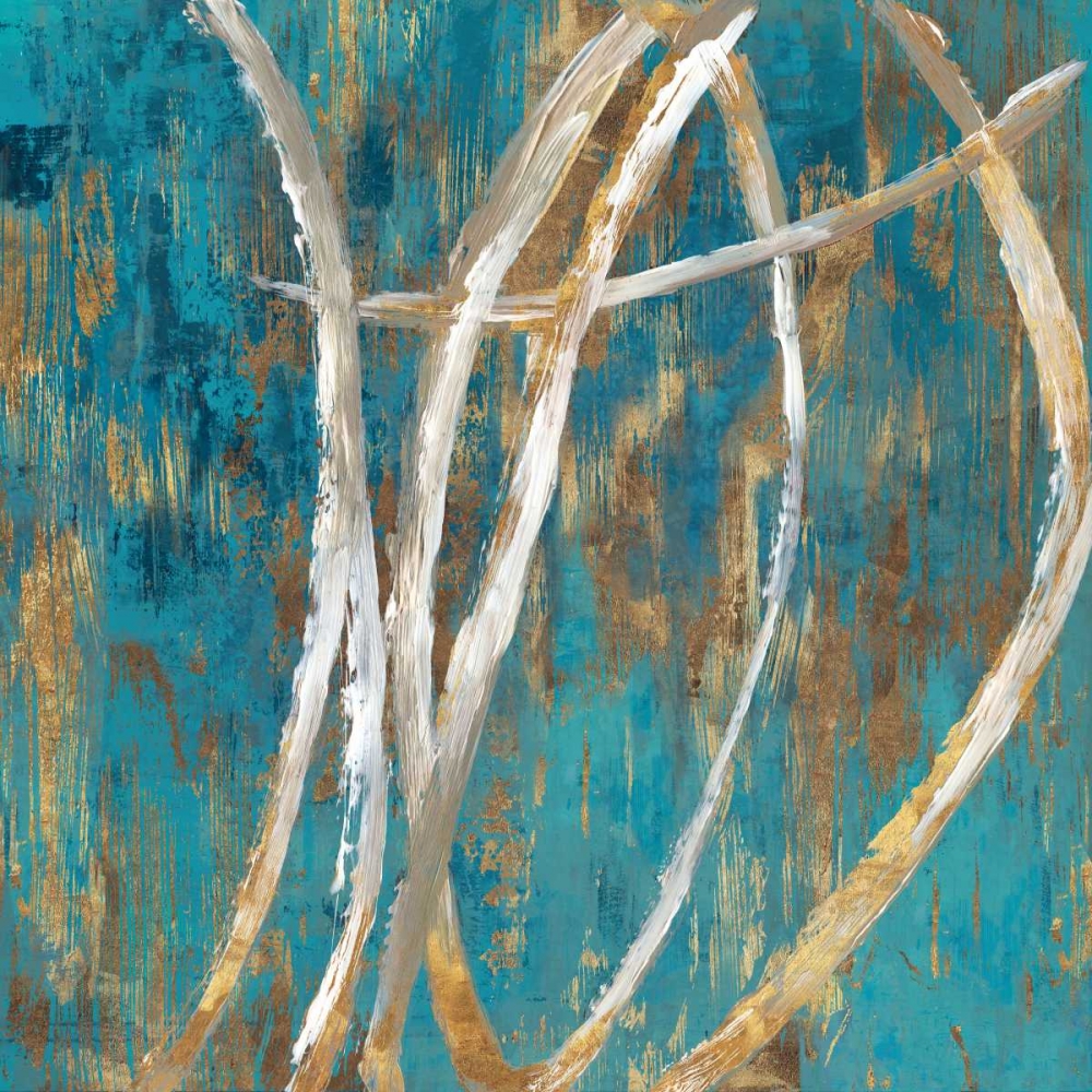 Teal Abstract II art print by PI Galerie for $57.95 CAD