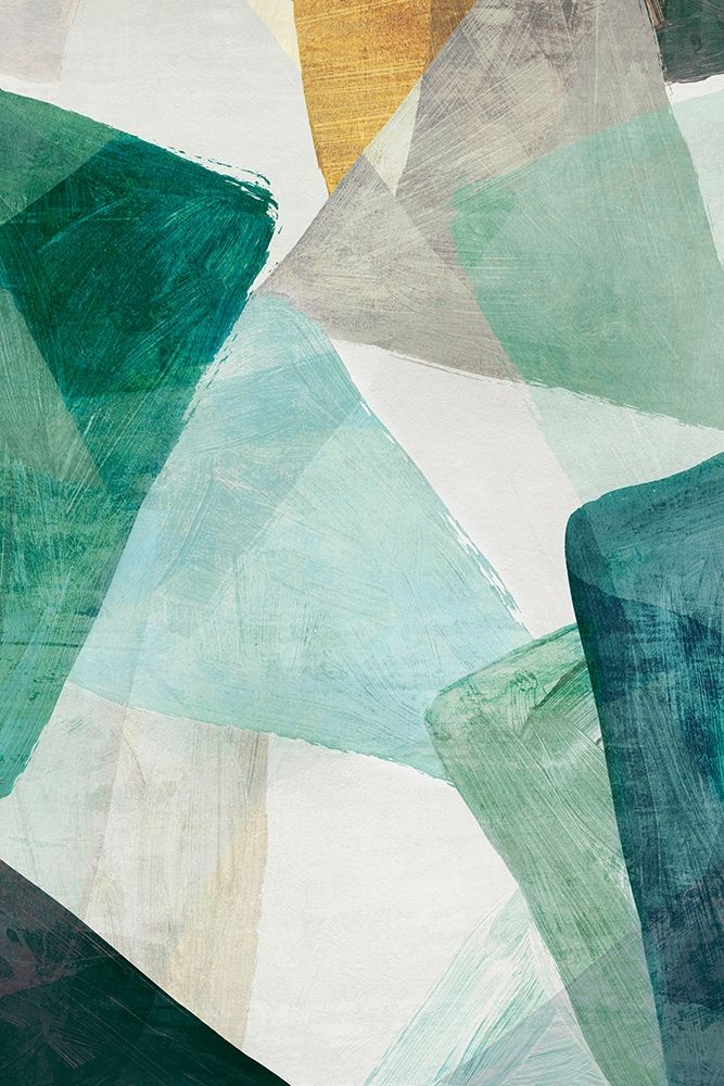 Blue Geometric I Mint Version art print by PI Studio for $57.95 CAD
