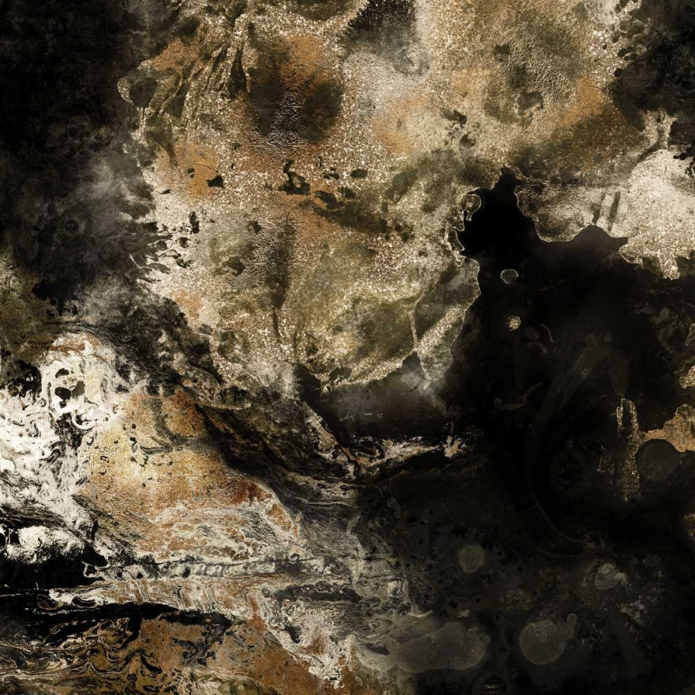 Gold Marbled Abstract II art print by PI Studio for $57.95 CAD