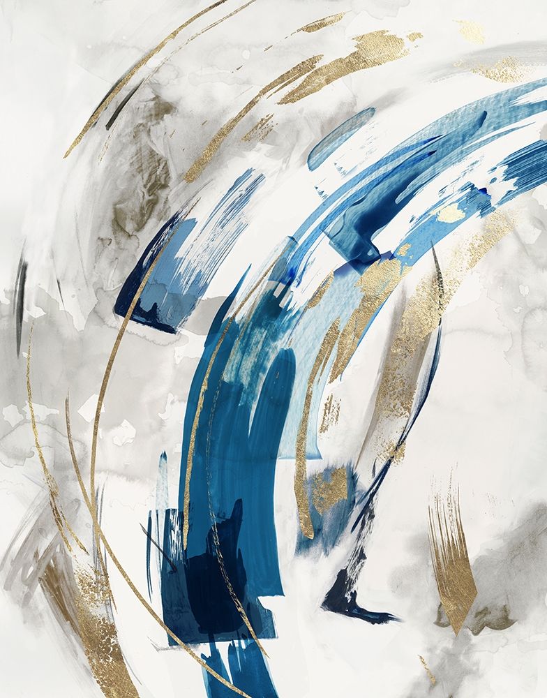 Indigo Crescent I art print by PI Studio for $57.95 CAD