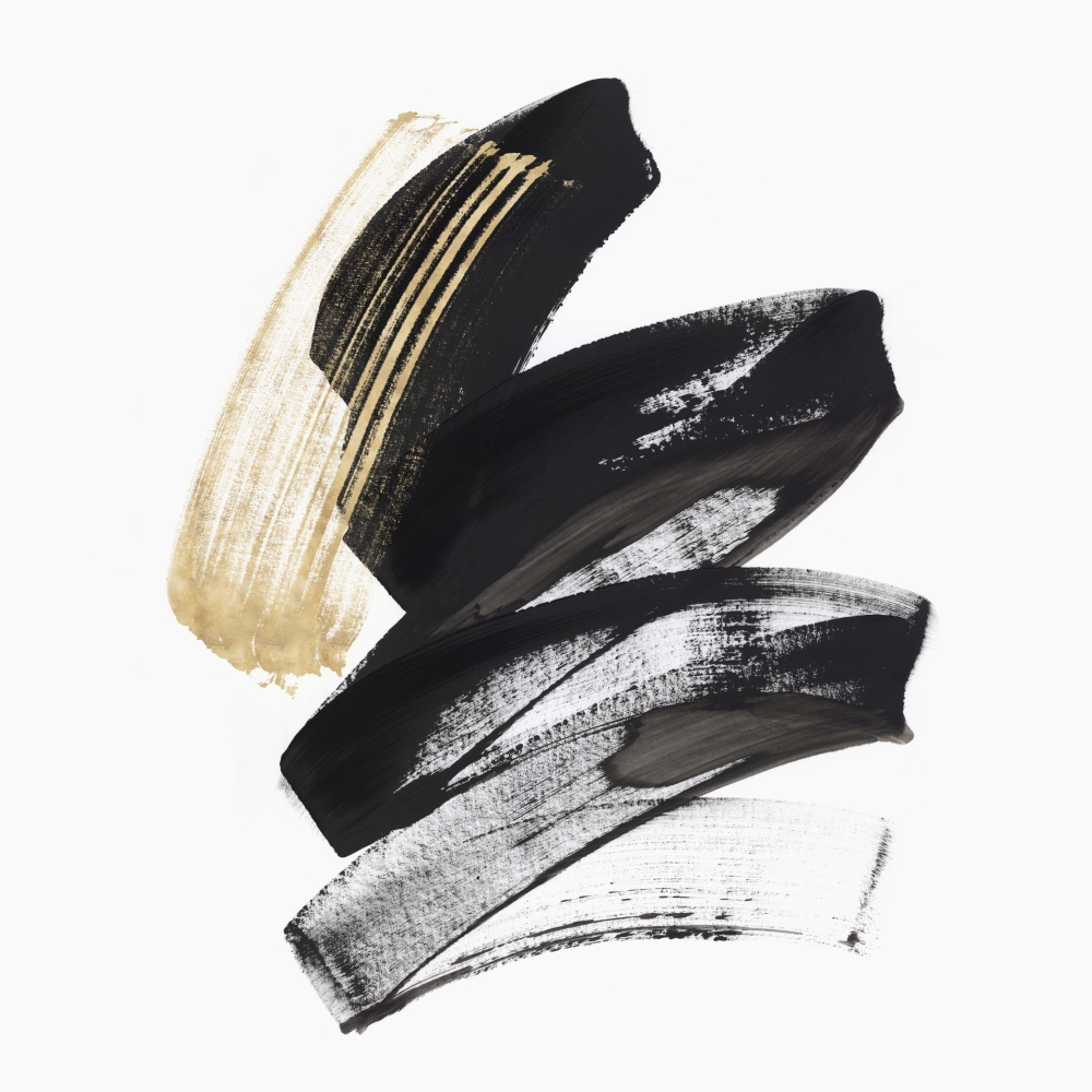 Golden Brushstroke I art print by PI Studio for $57.95 CAD