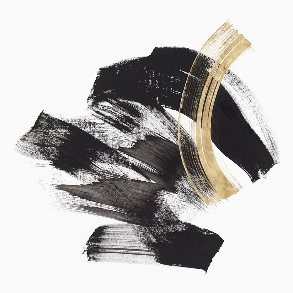 Golden Brushstroke II art print by PI Studio for $57.95 CAD