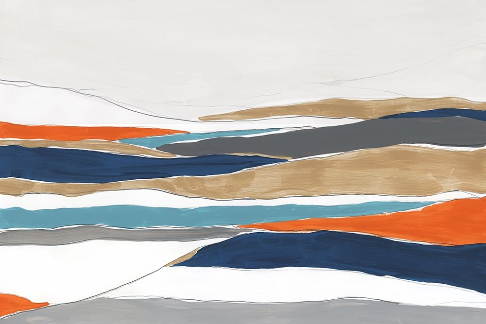 Orange Rolling Hills I art print by PI Studio for $57.95 CAD