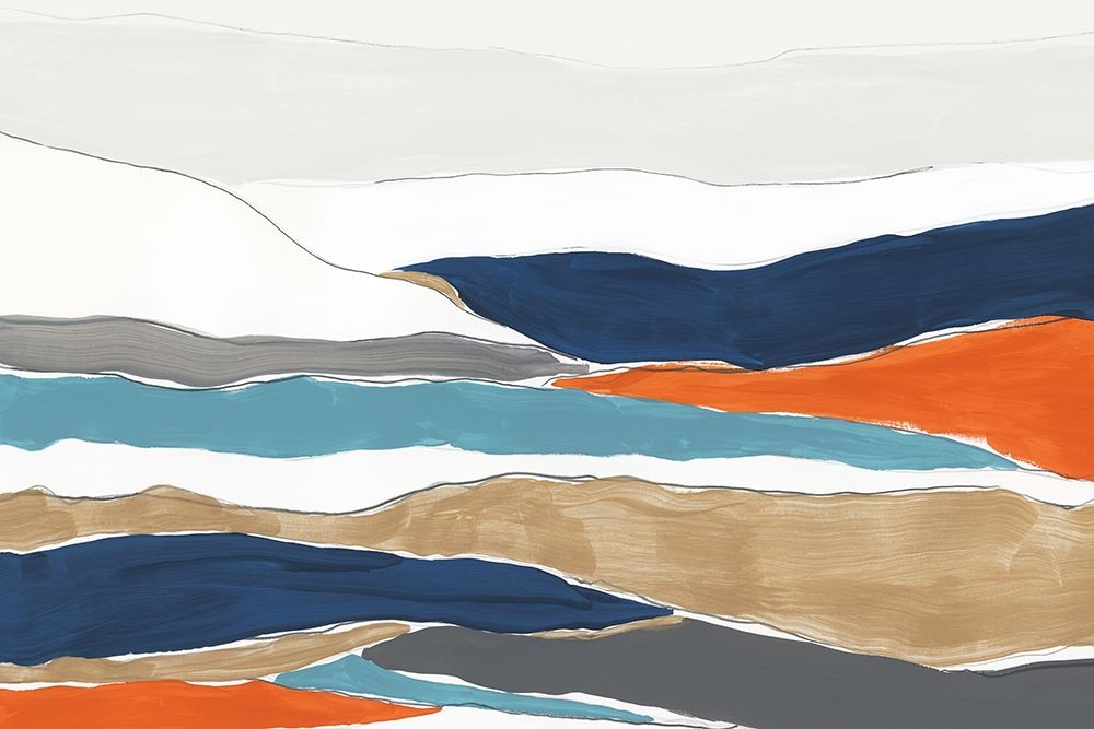 Orange Rolling Hills II art print by PI Studio for $57.95 CAD