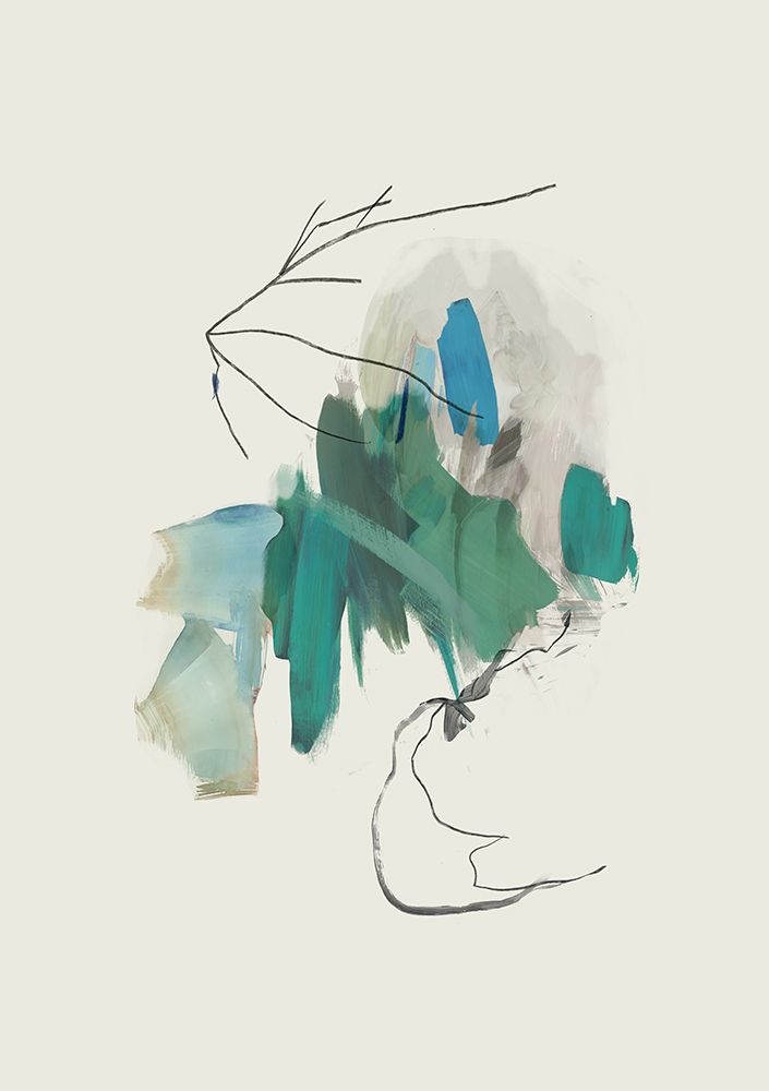 Teal Collide I art print by PI Studio for $57.95 CAD