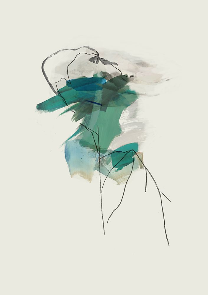 Teal Collide II art print by PI Studio for $57.95 CAD