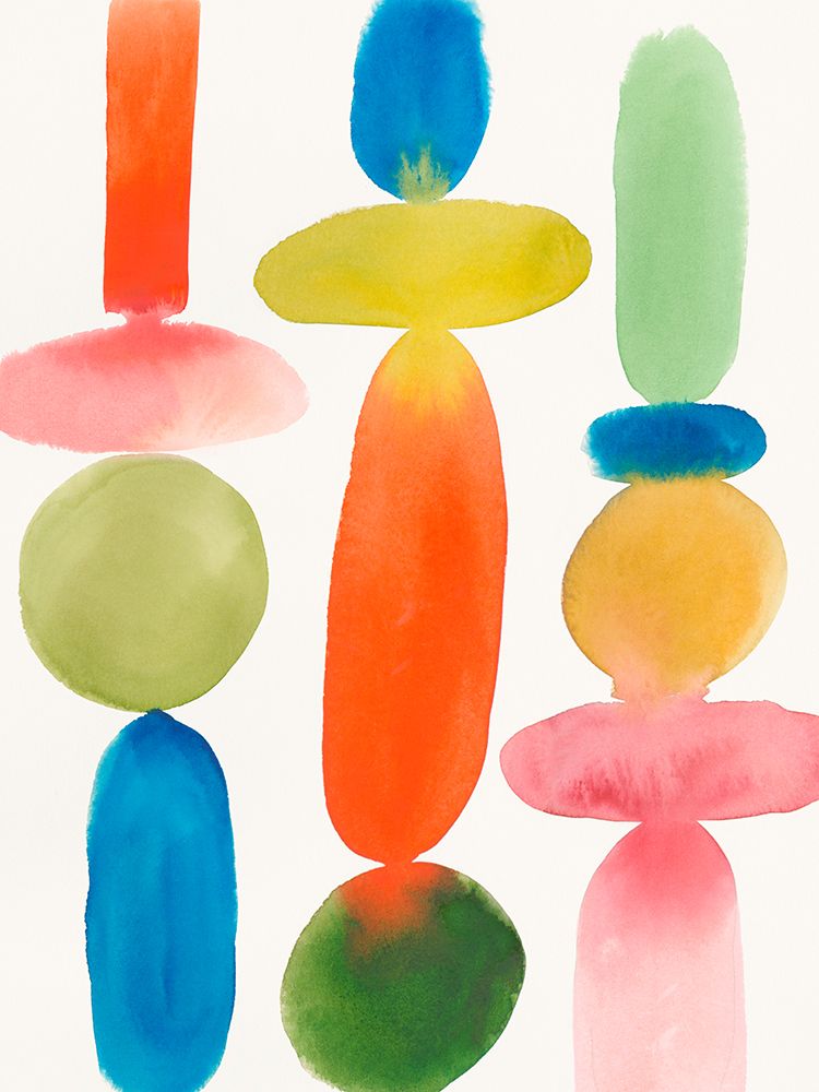 Colourful Shapes I art print by PI Studio for $57.95 CAD