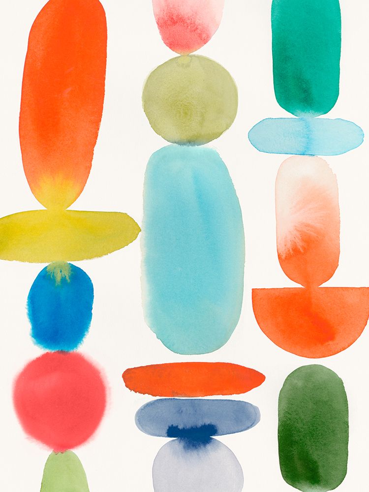 Colourful Shapes II art print by PI Studio for $57.95 CAD