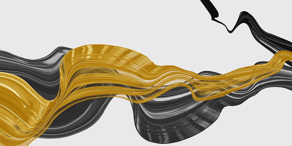 Black and Gold Lines art print by PI Studio for $57.95 CAD