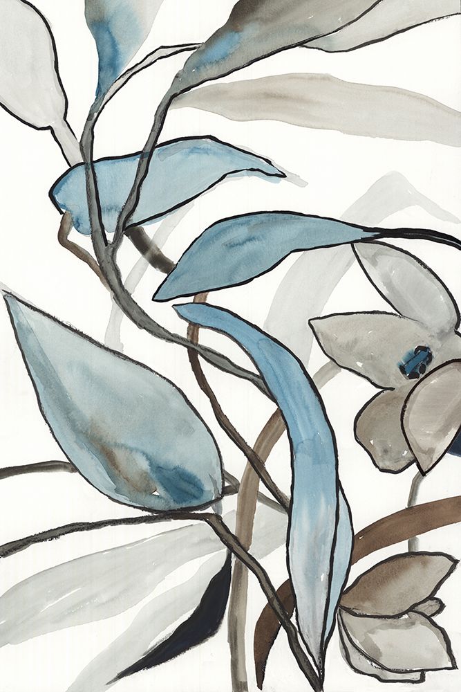 Blooming Blue Florals I art print by PI Studio for $57.95 CAD