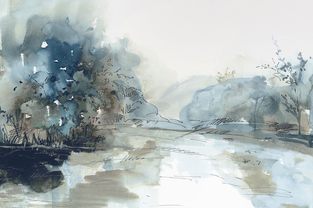 Blue Indigo Forest art print by PI Studio for $57.95 CAD