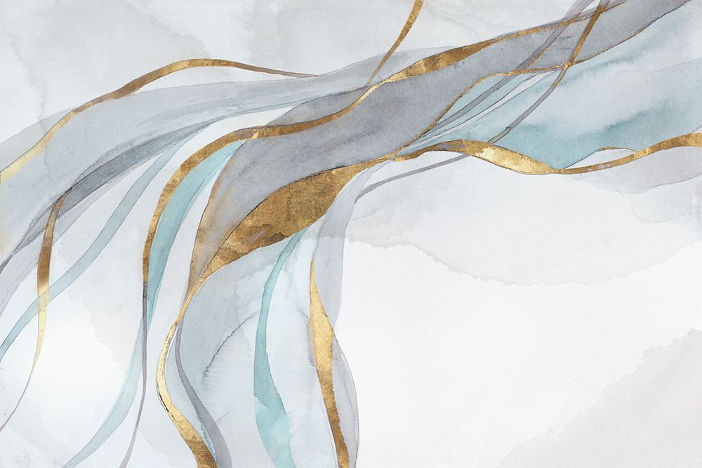 Golden Soft Blue art print by PI Studio for $57.95 CAD