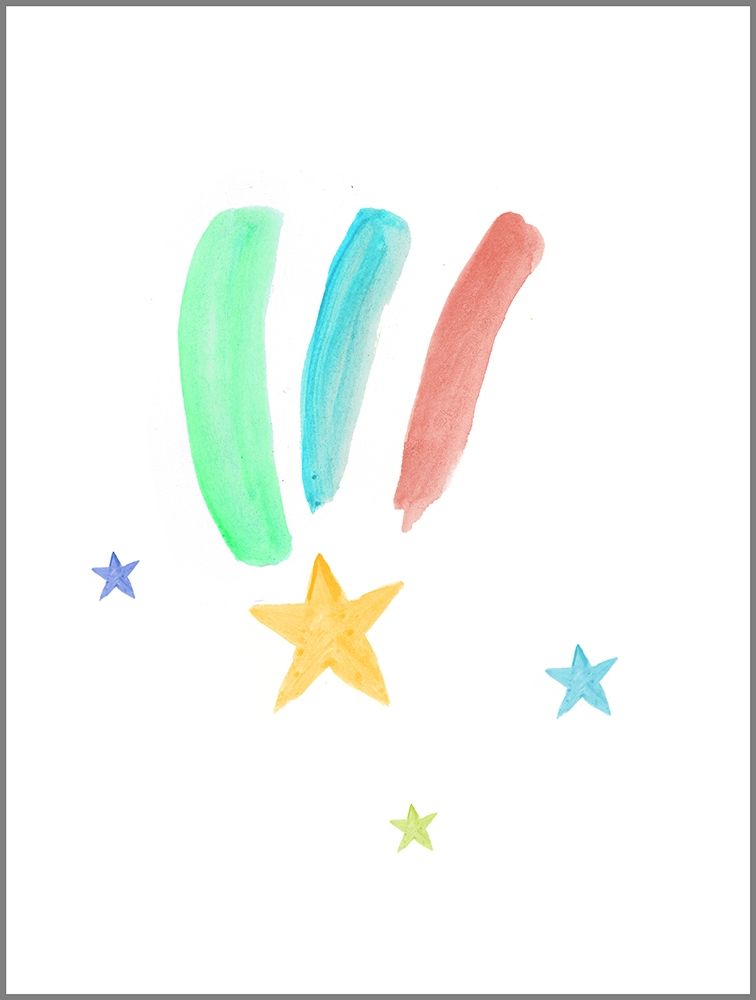 Rainbow Shooting Stars art print by PI Juvenile for $57.95 CAD