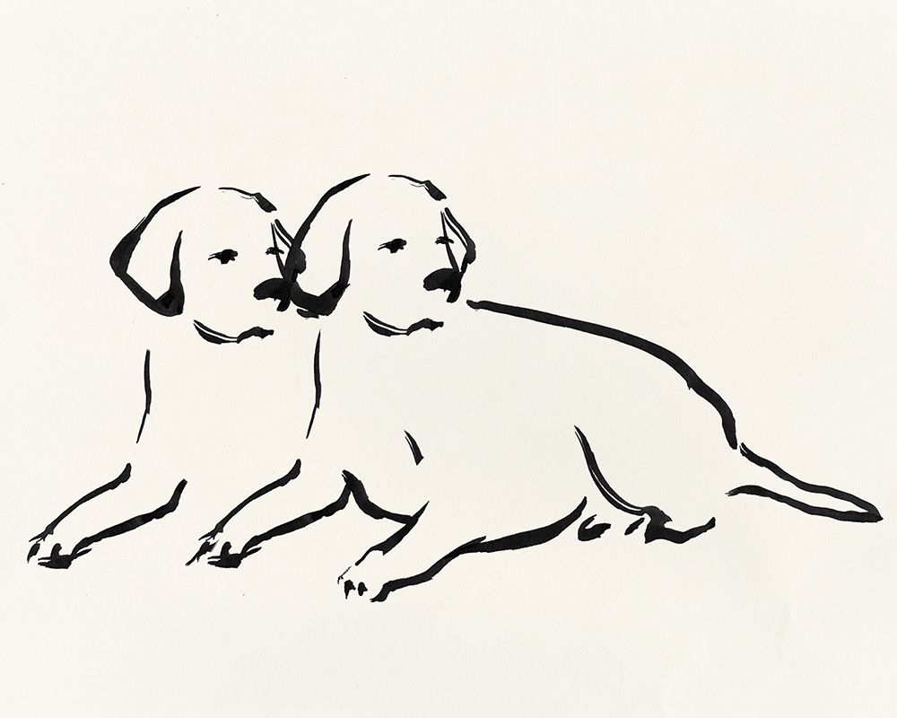 Two Dogs art print by Pi Studio for $57.95 CAD
