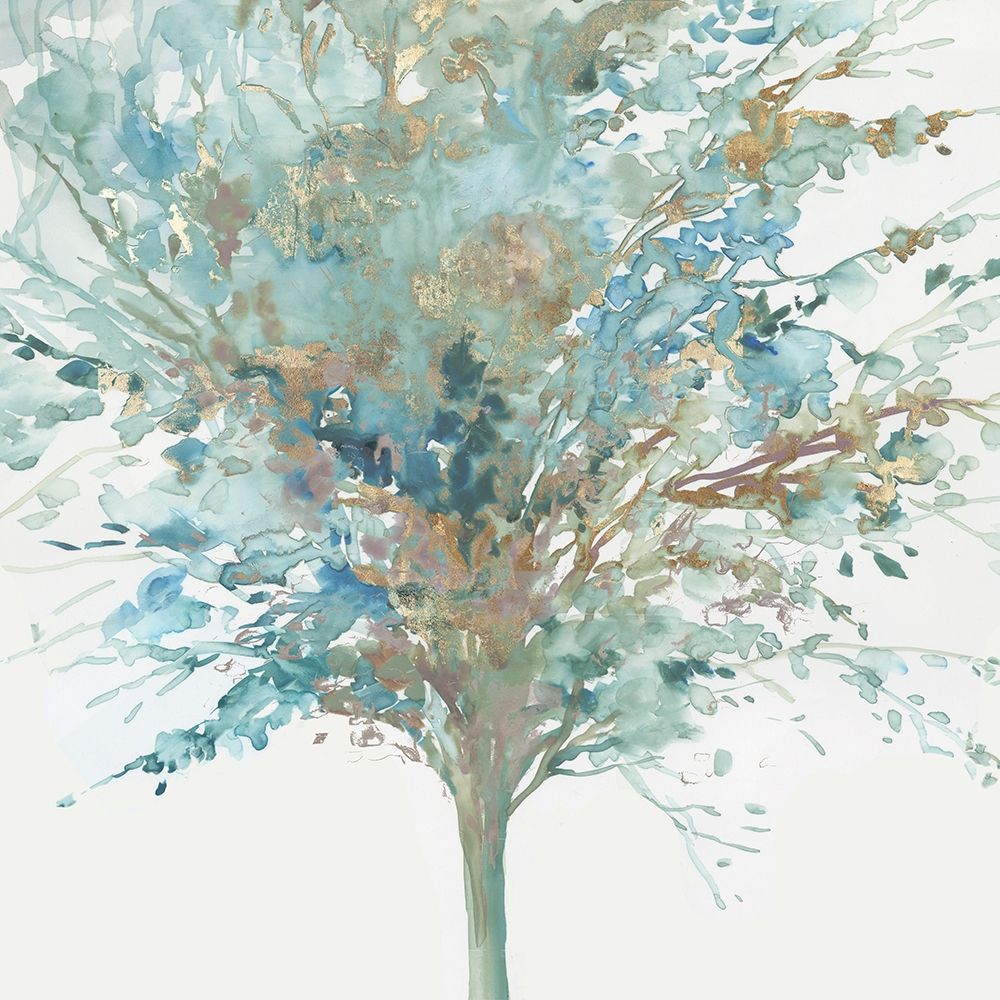 Tree Teal I art print by Allison Pearce for $57.95 CAD