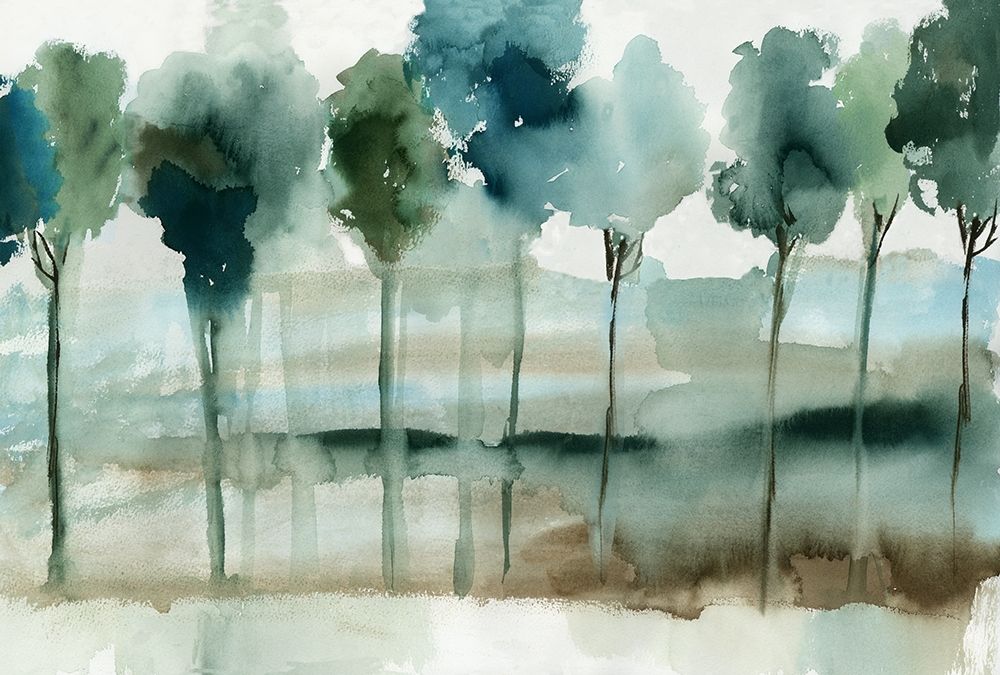 Blue Reflection Forest art print by Allison Pearce for $57.95 CAD