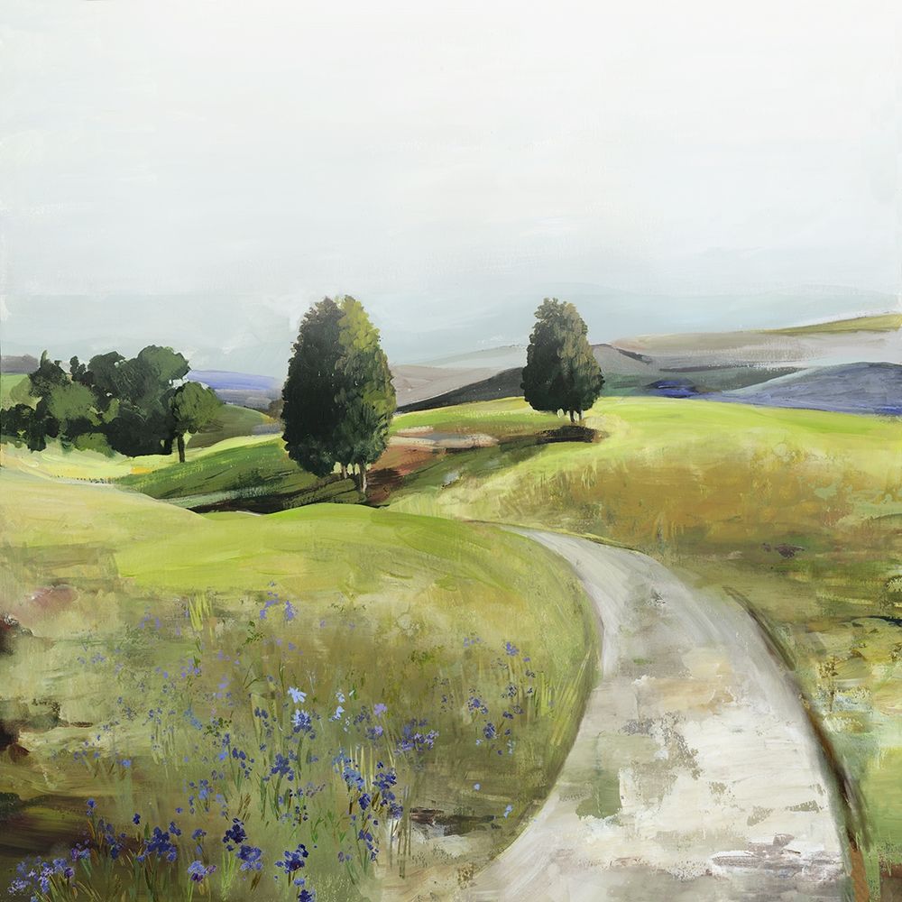 Green Pastoral Landscape art print by Allison Pearce for $57.95 CAD