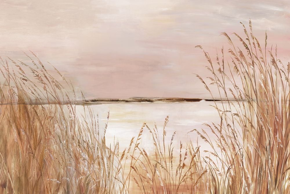Golden Pink Beach art print by Allison Pearce for $57.95 CAD