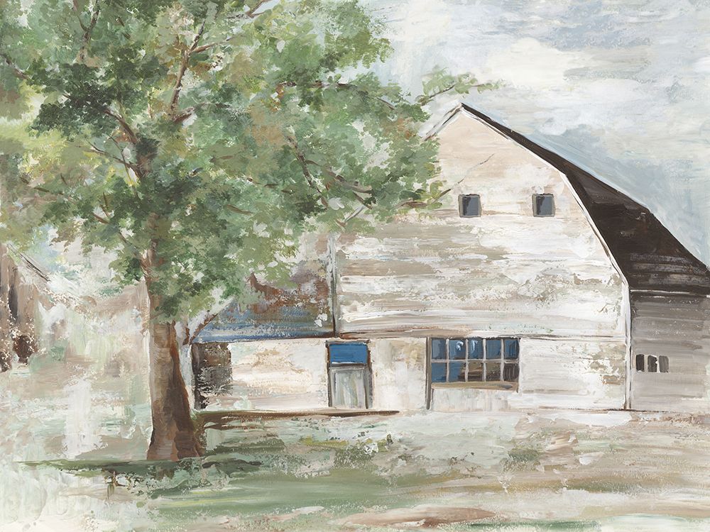White Farm Barn art print by Allison Pearce for $57.95 CAD