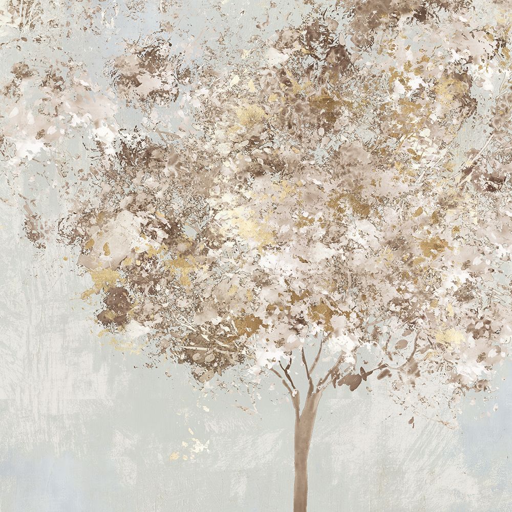 Golden Shimmering Tree art print by Allison Pearce for $57.95 CAD