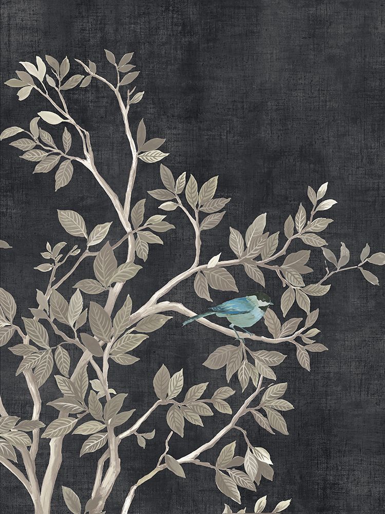 Blue Parakeet Tree I art print by Allison Pearce for $57.95 CAD