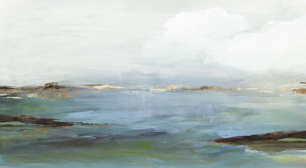 Blue Shore Serene art print by Allison Pearce for $57.95 CAD