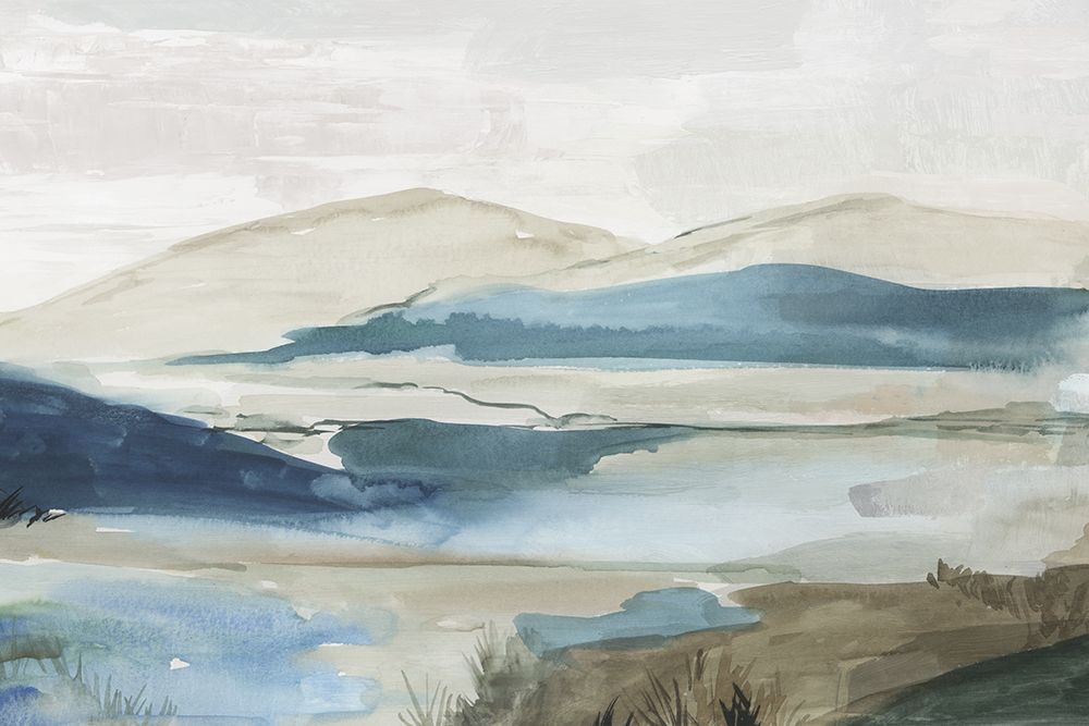 Misty Blue Mountains art print by Allison Pearce for $57.95 CAD