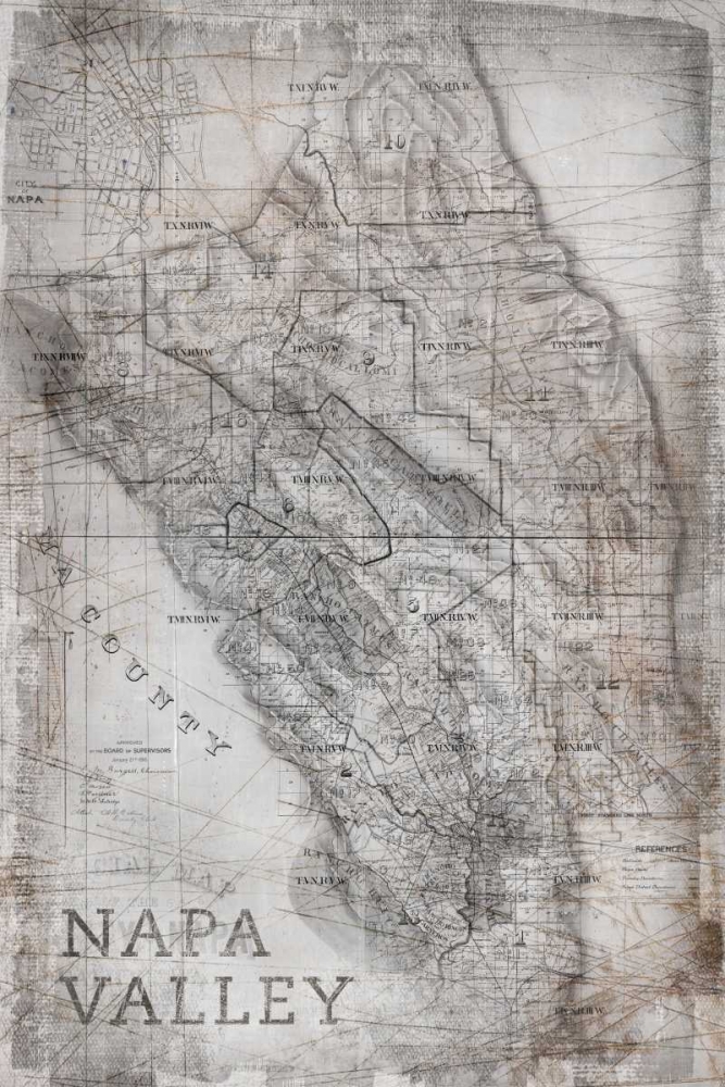 Champagne Map White art print by PI Galerie for $57.95 CAD