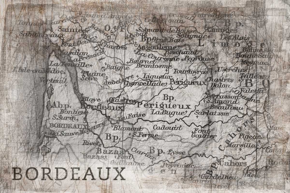 Tuscany Map White art print by PI Galerie for $57.95 CAD