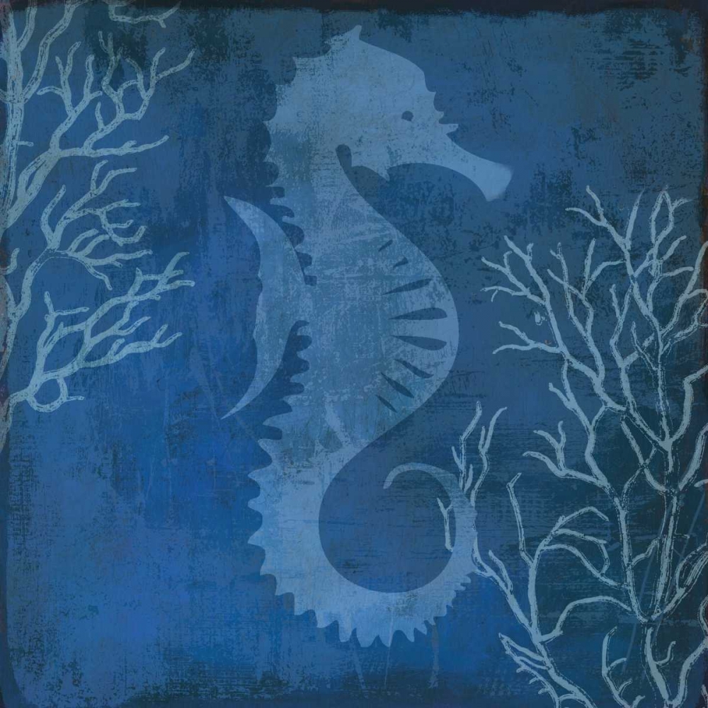 Navy Sea horse art print by PI Studio for $57.95 CAD