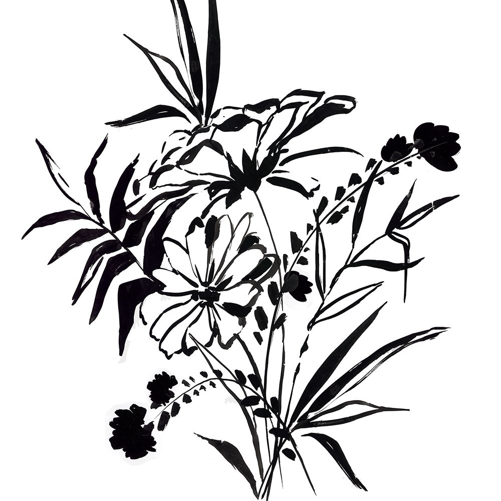 Black Florals art print by PI Studio for $57.95 CAD