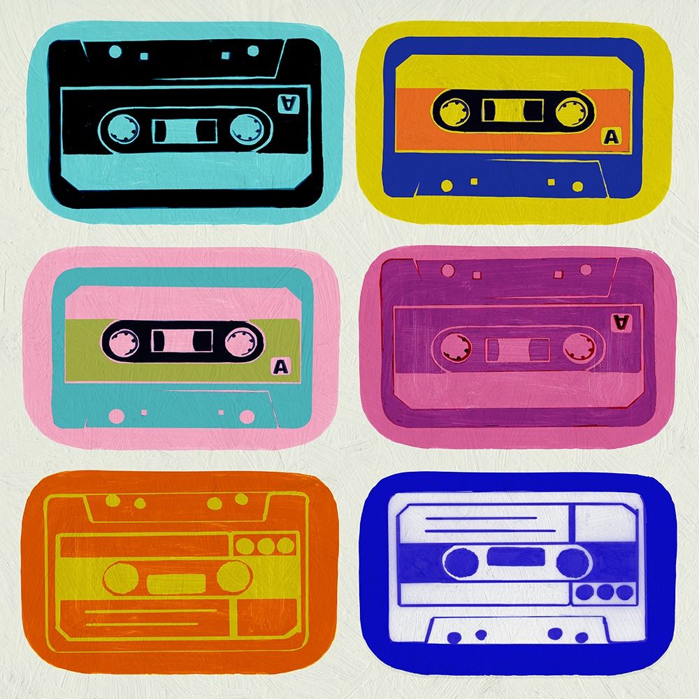 Retro Cassettes art print by PI Studio for $57.95 CAD