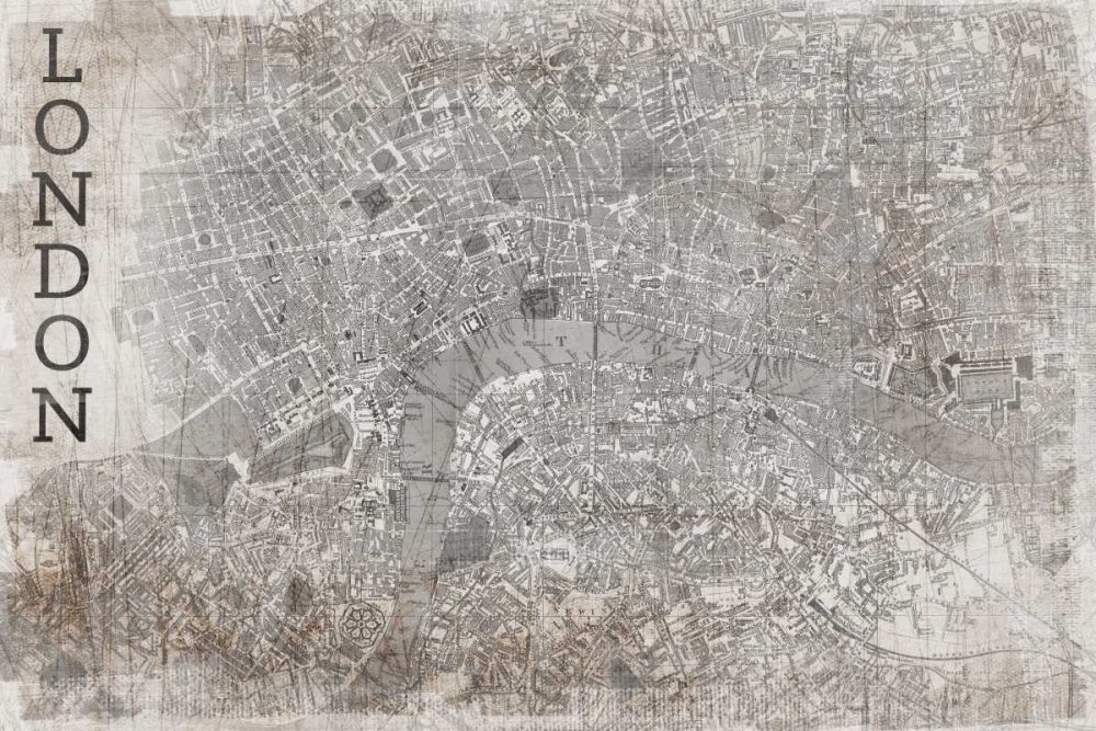Map London White art print by PI Studio for $57.95 CAD
