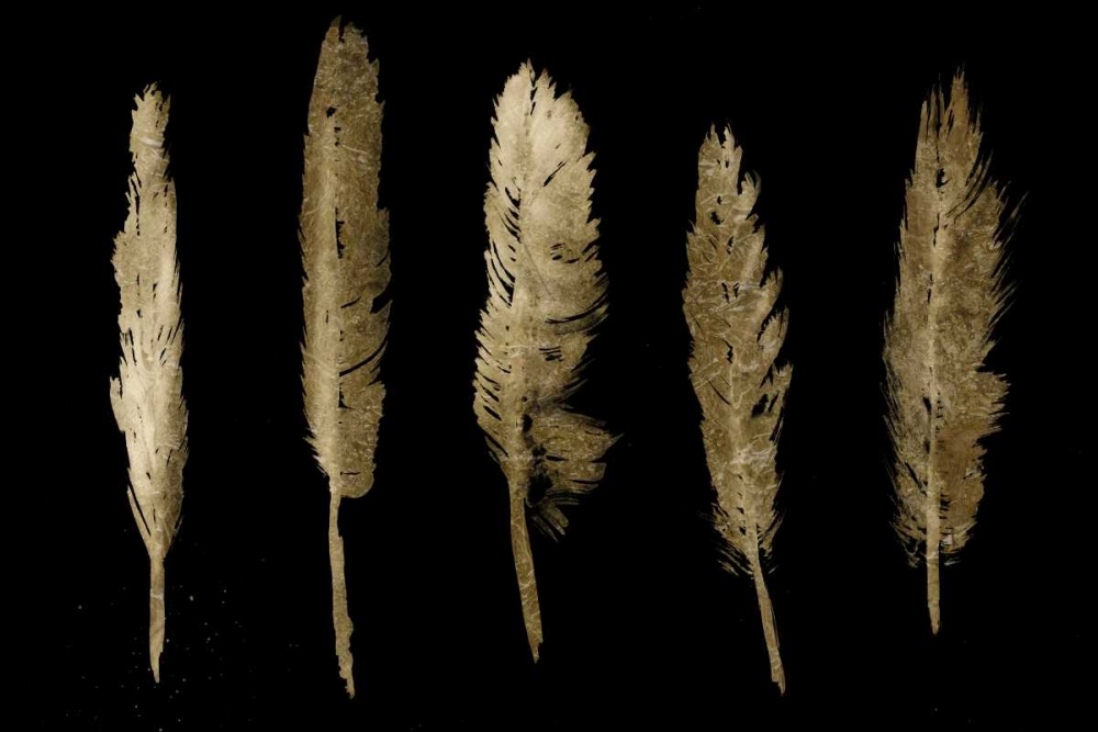 Gold Feathers I art print by PI Studio for $57.95 CAD
