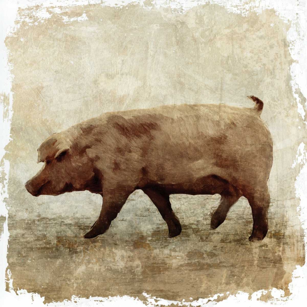 Pig white border art print by PI Studio for $57.95 CAD