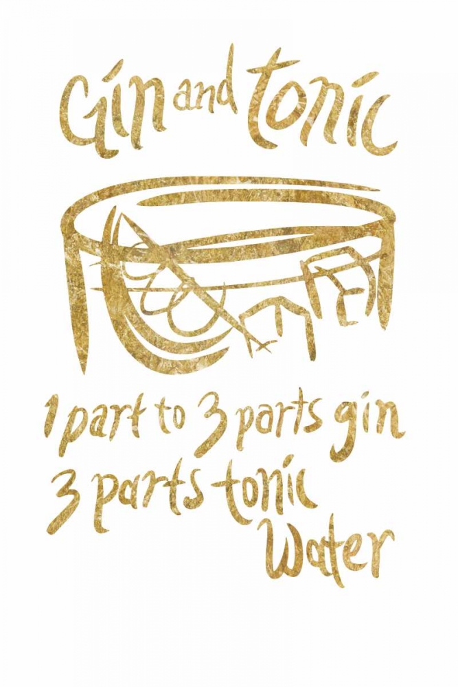 Gin and Tonic gold art print by PI Studio for $57.95 CAD