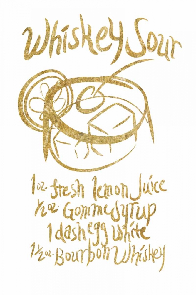 Whiskey sour Gold art print by PI Studio for $57.95 CAD