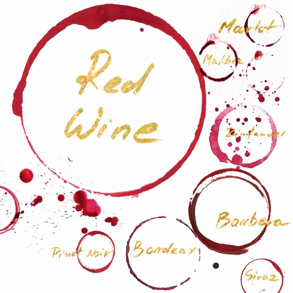 Red Wine Gold art print by PI Studio for $57.95 CAD