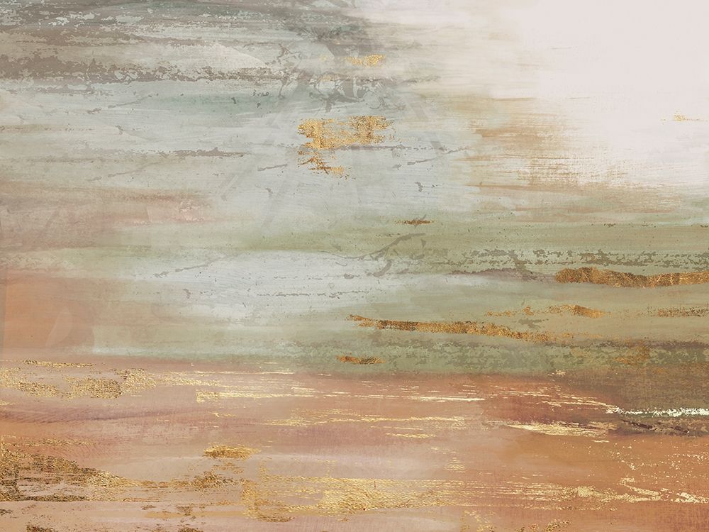 Gold and Blush Coast art print by PI Studio for $57.95 CAD