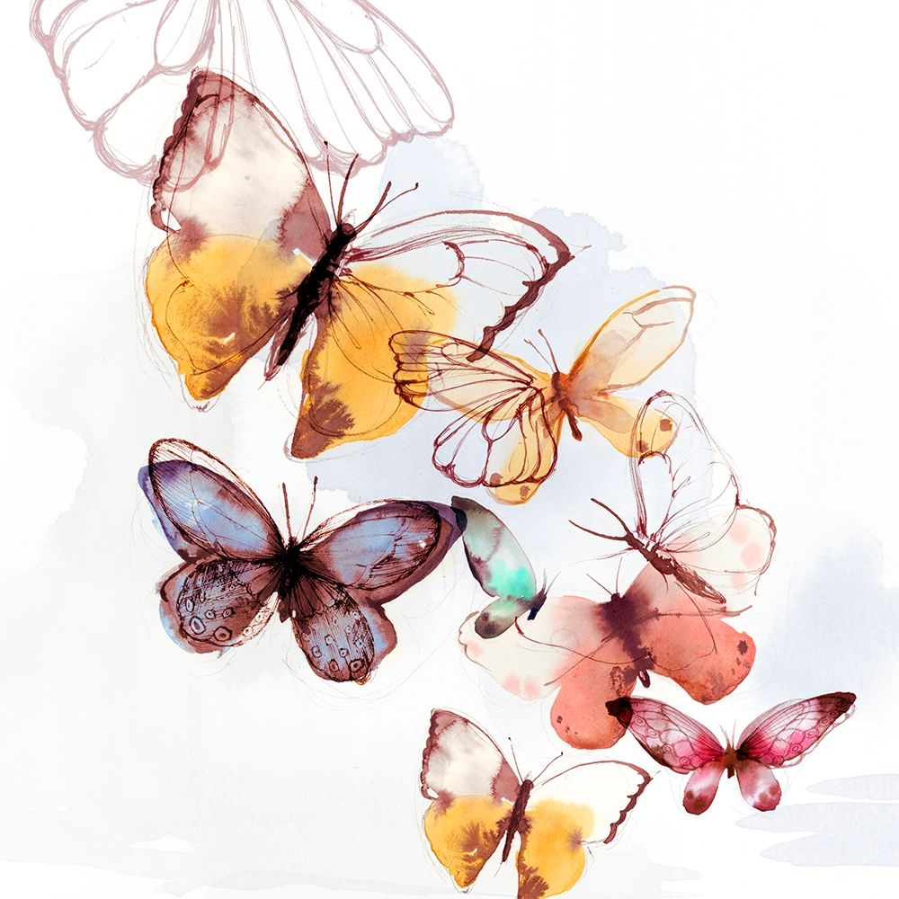 Butterfly Fly Away I art print by PI Studio for $57.95 CAD