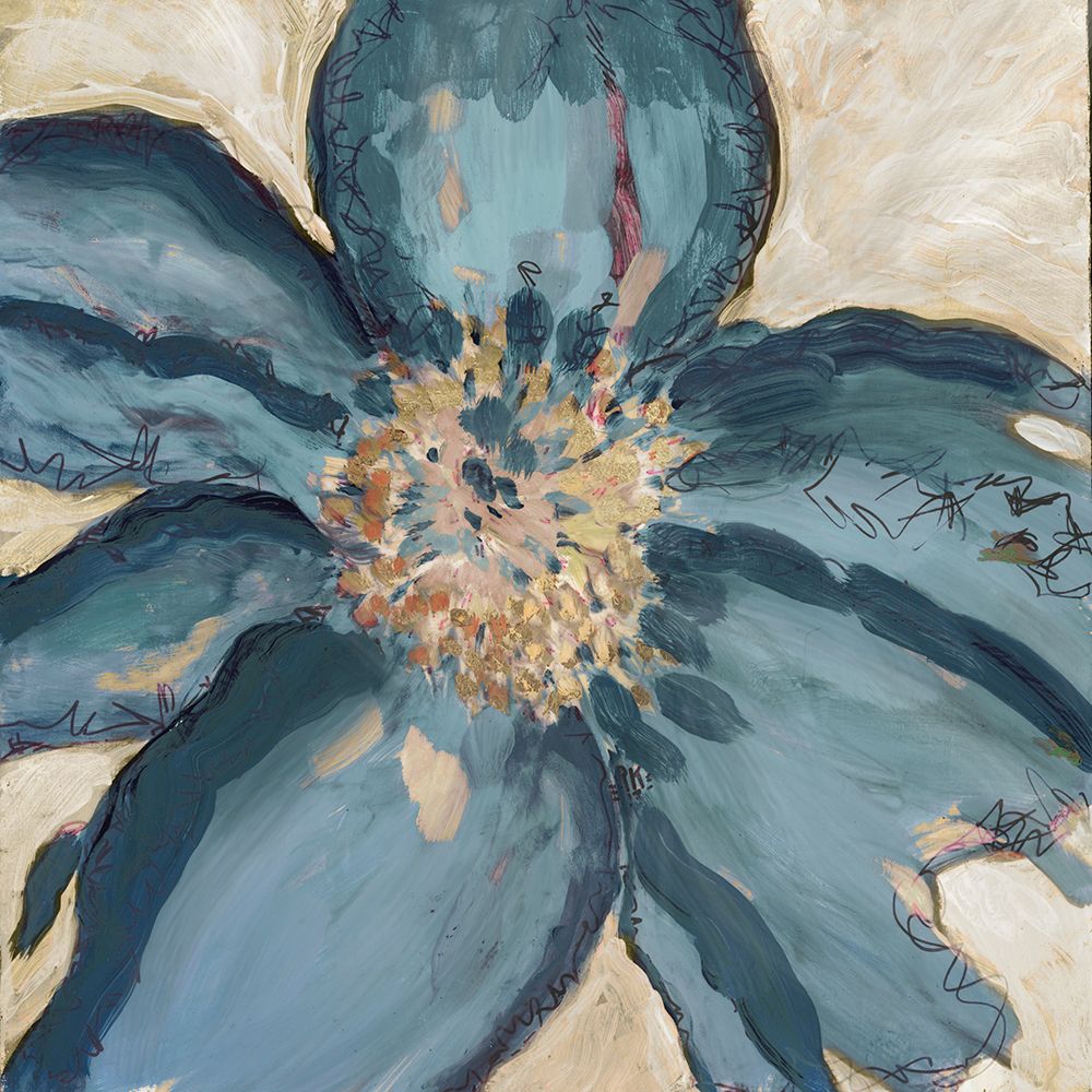 Poppy Blue art print by Rea Kelly for $57.95 CAD