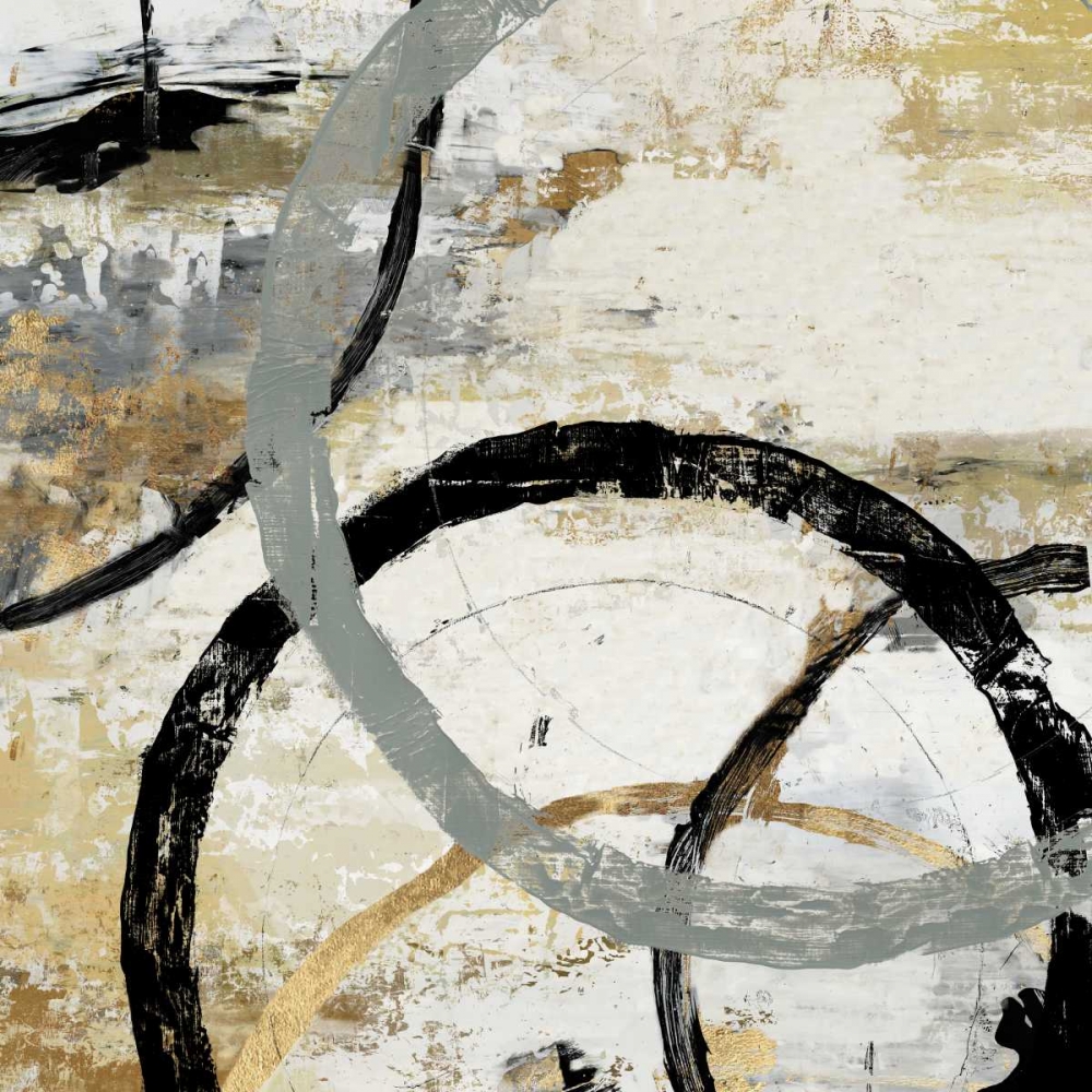 Gold and Black Rings II art print by Tom Reeves for $57.95 CAD