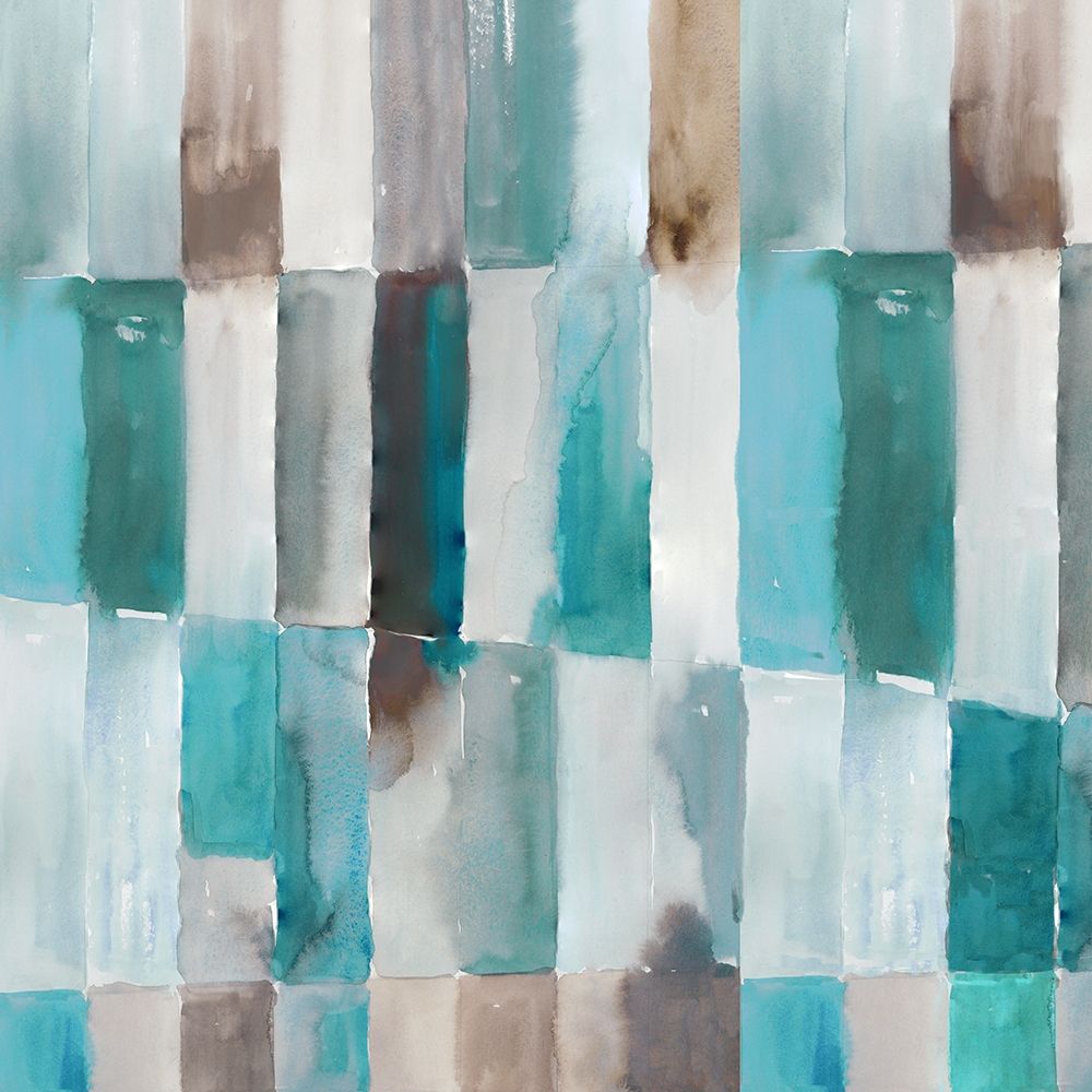 Stripes of Teal II art print by Tom Reeves for $57.95 CAD