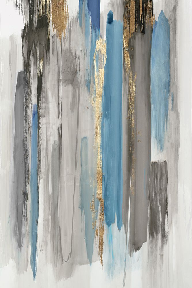 Blue Abstract Lines II art print by Tom Reeves for $57.95 CAD