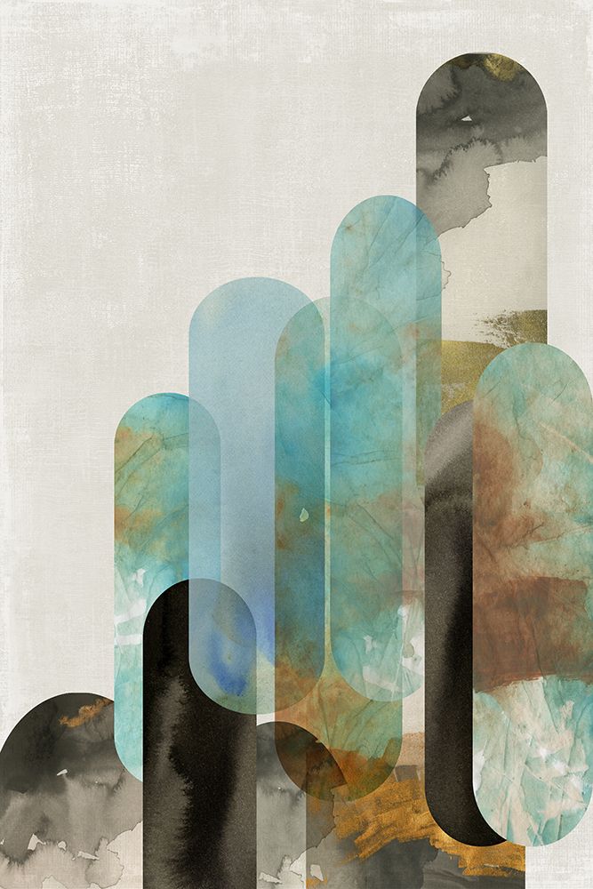 Teal Arches I art print by Tom Reeves for $57.95 CAD