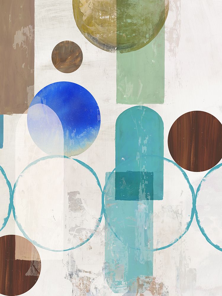 Blue Pieces Togehter II art print by Tom Reeves for $57.95 CAD