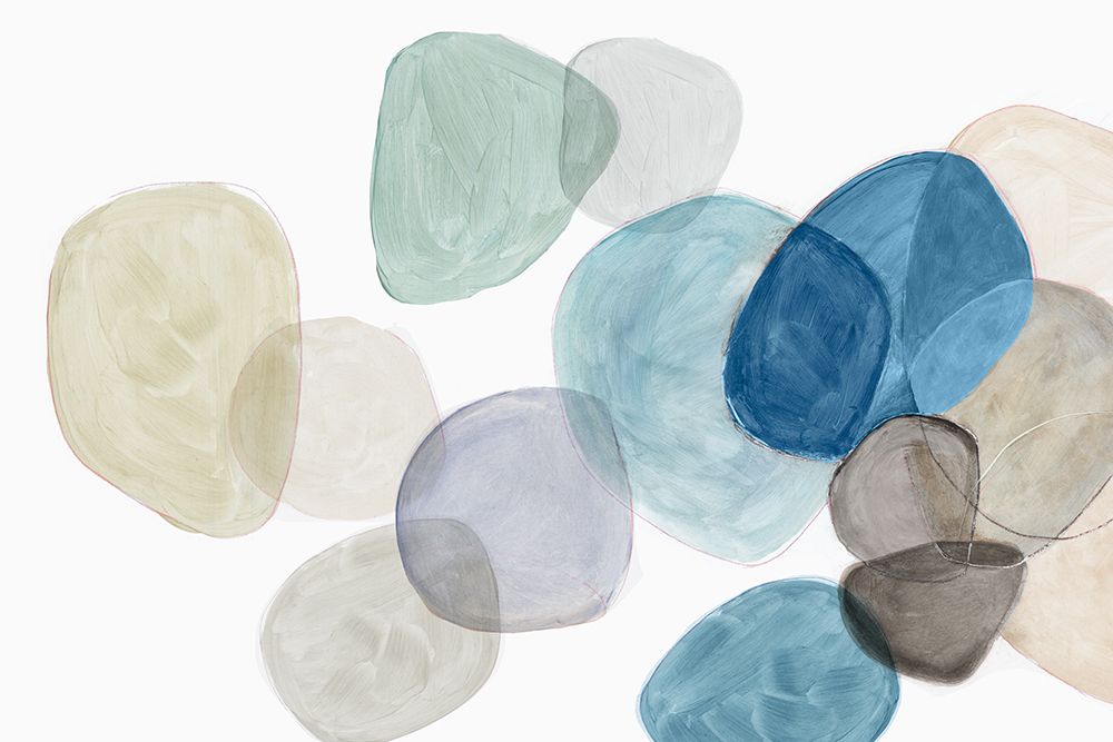 Blue Bubbles Merge II art print by Tom Reeves for $57.95 CAD