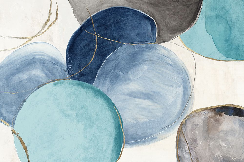 Blue Geo Blob art print by Tom Reeves for $57.95 CAD
