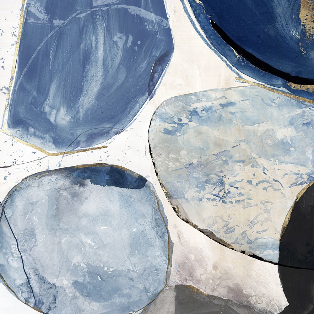 Overlapping Blue Shapes II art print by Tom Reeves for $57.95 CAD